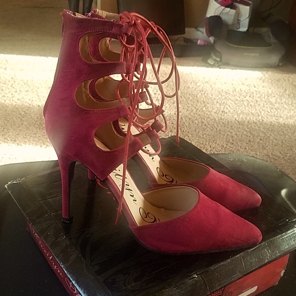 Burgundy Stiletto Heels